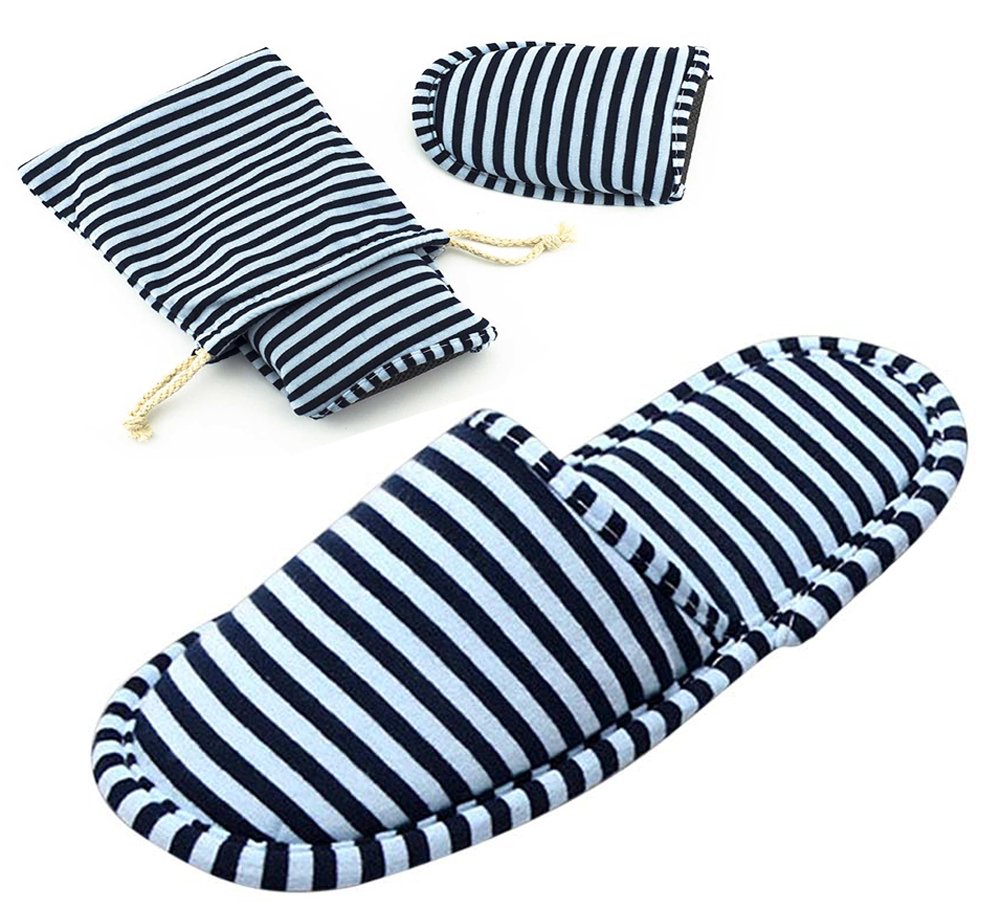 IPENNY Non-disposable Travel Slippers Portable Closed Toe Sandals Cotton Spa Hotel Slippers Guest Room Indoor House Slippers Business Trip Flight Slippers