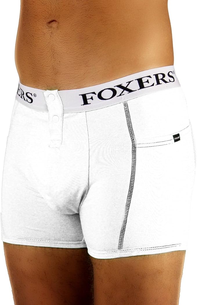 Foxers Soft & Sporty Men's Boxer Brief Underwear with Pockets SXXL