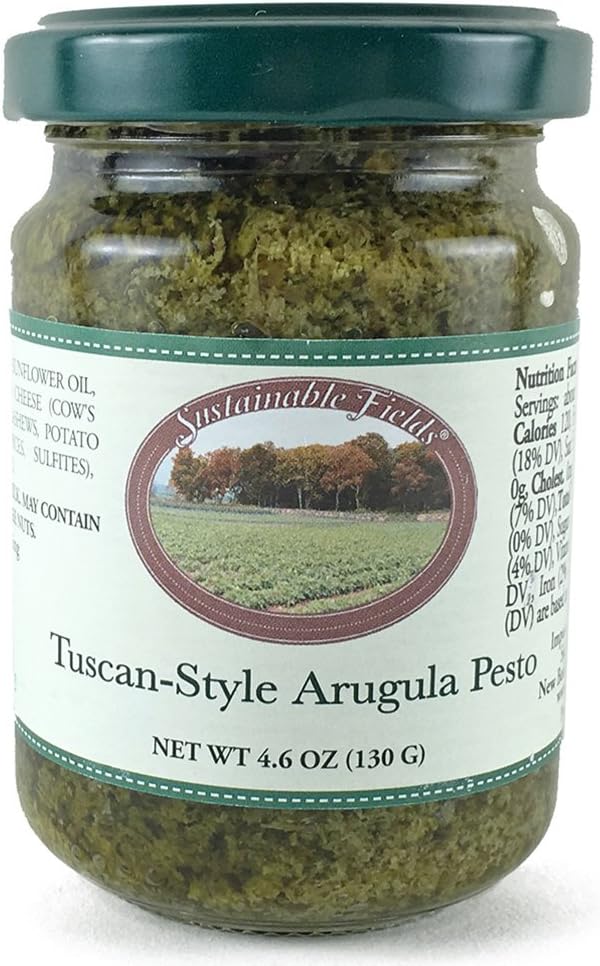 Sustainable Fields Pesto Sauce, 4.6 Ounce (Tuscan-Style Arugula Pesto)