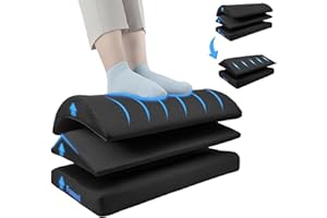 Foreard Foot Rest for Under Desk at Work 3 Adjustable Height Ergonomic for Home Office Gaming Desk Accessories (Black)