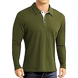 NITAGUT Mens Short&Long Sleeve Polo Shirt Casual Slim Fit Polo Tee Basic Designed Cotton Shirt for Man