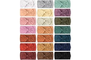 Prohouse 21PCS Baby Nylon Headbands Hairbands Hair Bow Elastics for Baby Girls Newborn Infant Toddlers Kids