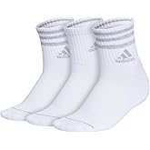 adidas womens Cushioned Sport High Quarter Socks (3 Pairs) Durable & Comfortable
