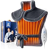 BOB AND BRAD Heating Pad for Back Pain Relief, FSA Edge-Weighted Electric Heat Pad for Neck HSA Eligible, Shoulders &Full Body Relief, Fast Heating, ETL Certified, Gift for Women Men Family 24"x34"
