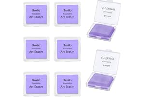 Smilo 8-Pack Purple Kneaded Erasers | Moldable & Dust-Free Putty Eraser | No Smudge Art Eraser with Case for Drawing