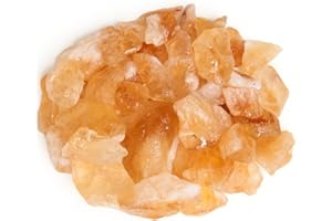 Digging Dolls: 2 lbs Citrine Rough Rocks from Brazil - Assorted Sizes Range from 0.5" to 1.5" Each Piece - Raw Crystal Stones for Arts, Crafts, Tumbling, Wire Wrapping, Wicca and Reiki Crystal Healing