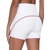 THE GYM PEOPLE Women's High Waisted Workout Shorts Stretchy Breathable Dolphin Split Running Yoga Lounge Shorts