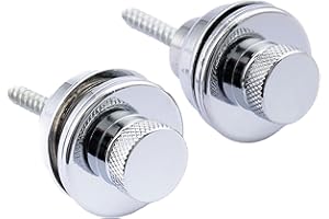 Musiclily Metal Flat Head Guitar Strap Locks Buttons Security Straplocks System Replacement for Electric Acoustic Classical G