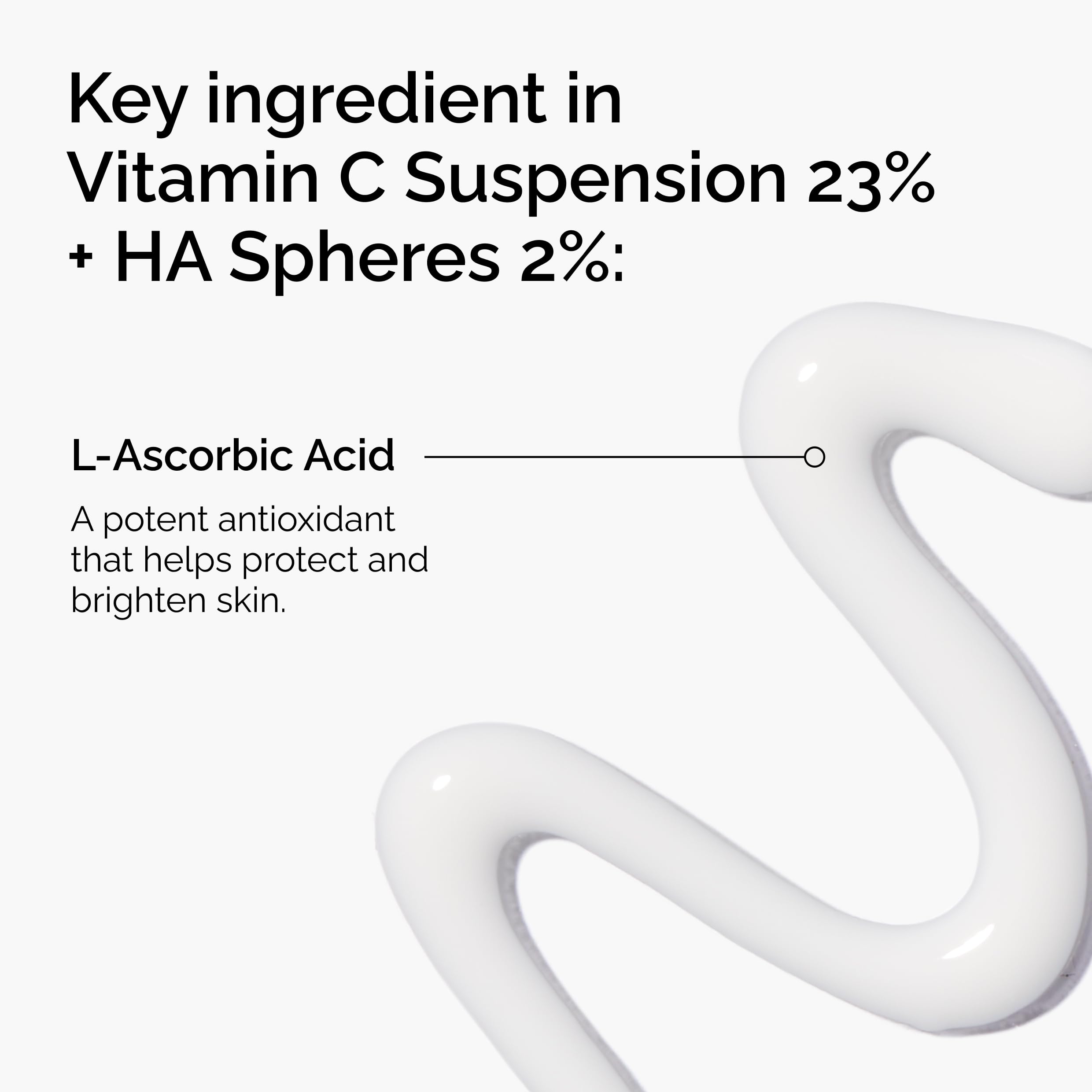 The Ordinary Vitamin C Suspension 23% + Hyaluronic Acid Spheres 2%, Serum with Pure L-Ascorbic Acid
