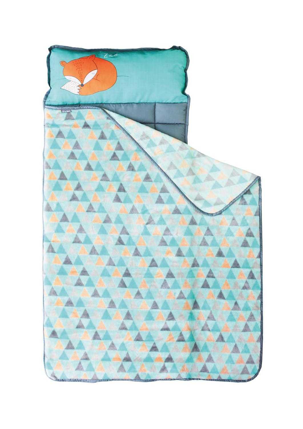 Homezy Toddler Gifts - Nap Mat for Toddlers at Preschool Kinder Daycare – Portable Sleeping Bag Mats w Blanket + Pillow for Boys or Girls (Sleepy Fox) : Baby
