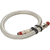 Viair 92804 18" Stainless Steel Braided Leader Hose without Check Valve