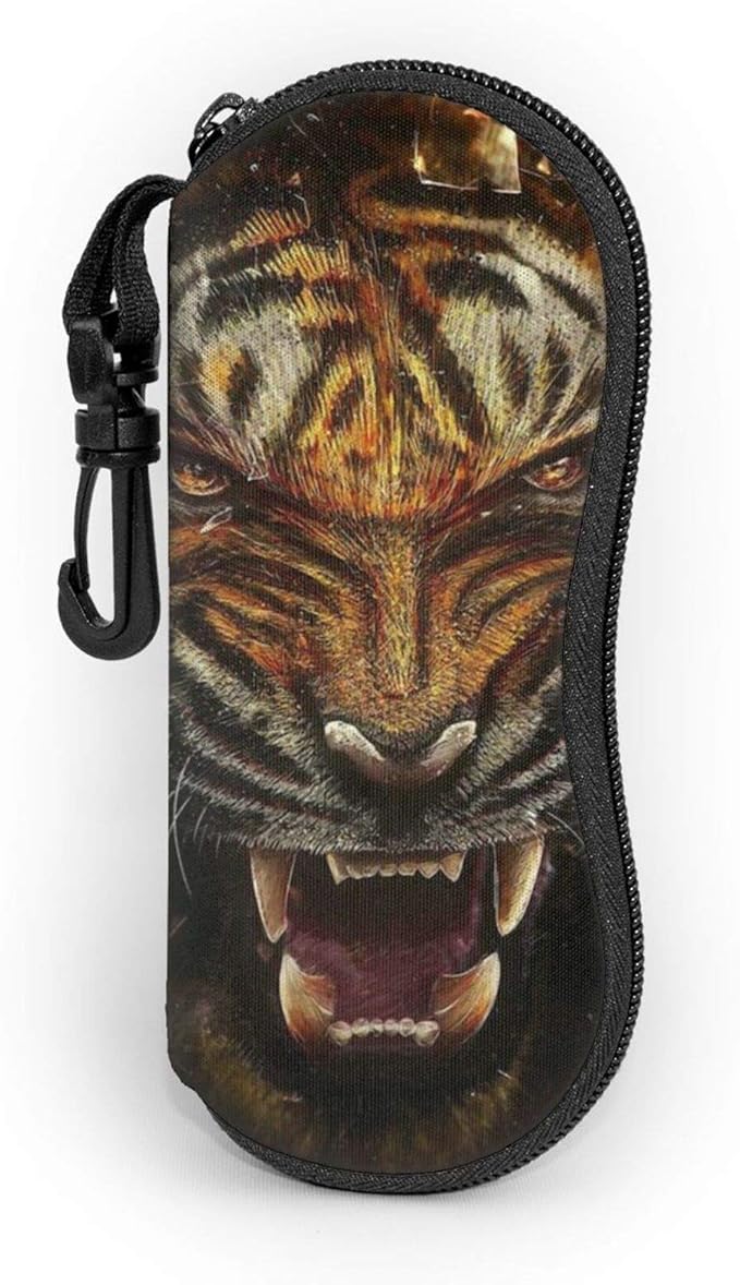 Amazon 虎の壁紙 メガネバッグ メガネケース おしゃれ かわいいス ユニセックスメガネケース収納 保護メガネケース17 8 3 6cm 誕生日クリスマスプレゼント 服 ファッション小物 通販