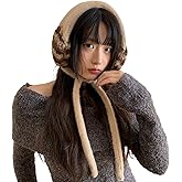 YUSHENYI Stylish Winter Ear Warmer Simple Covering Tie Warm Headband Soft Lining Adjustable Size for Girls Winter Warmer