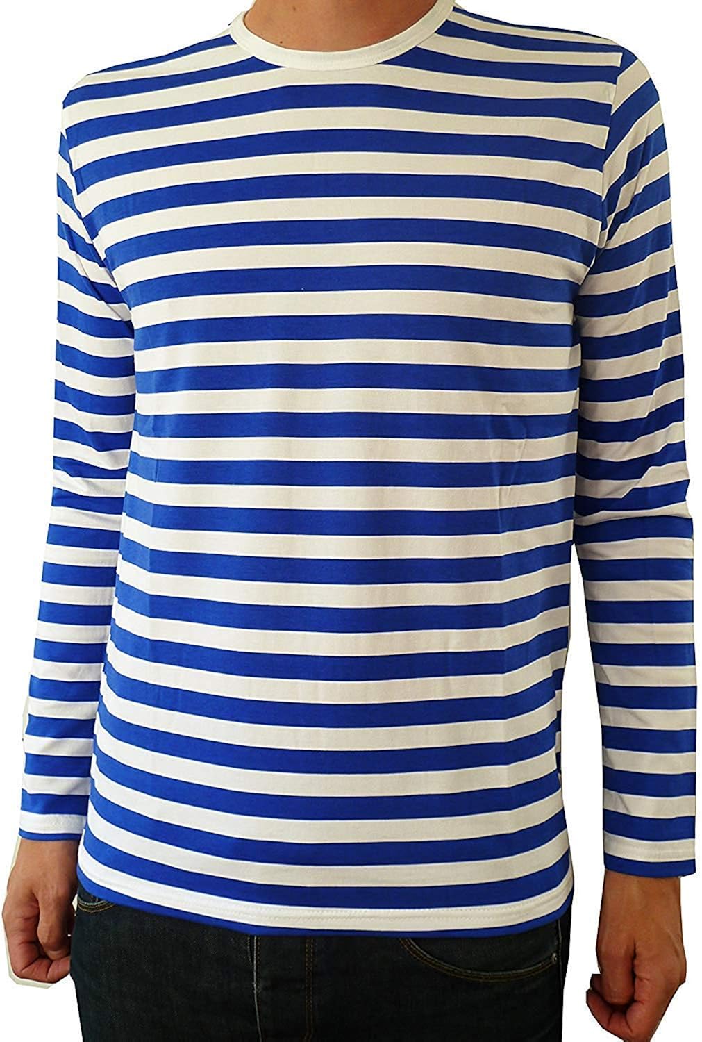 Blue white striped long sleeve shirt Clearance