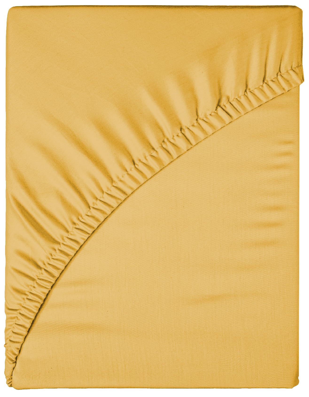 Funky Gadgets Fitted Sheet Single Deep Pocket 12 Inch (30cm) 90 GSM Soft Brushed Microfiber Bed Sheets Easy Care Bottom Sheet Ochre (90 X 190cm)