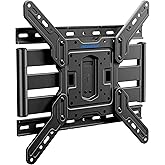 MOUNTUP Ultra Slim Full Motion TV Wall Mount, 1.3" Thin Low Profile TV Bracket for 26-60" LED OLED QLED TVs,Smooth Swivel Tilt Extension,Max Vesa 400x400mm,Up to 88lbs,Fits Single 12" 16" Studs,MU0062