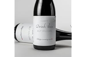6 PCS Pregnancy Announcement Wine Labels Baby Announcement