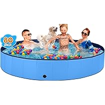 Dog Pool For Large Dogs Kiddie Pool Hard Plastic Foldable Dog