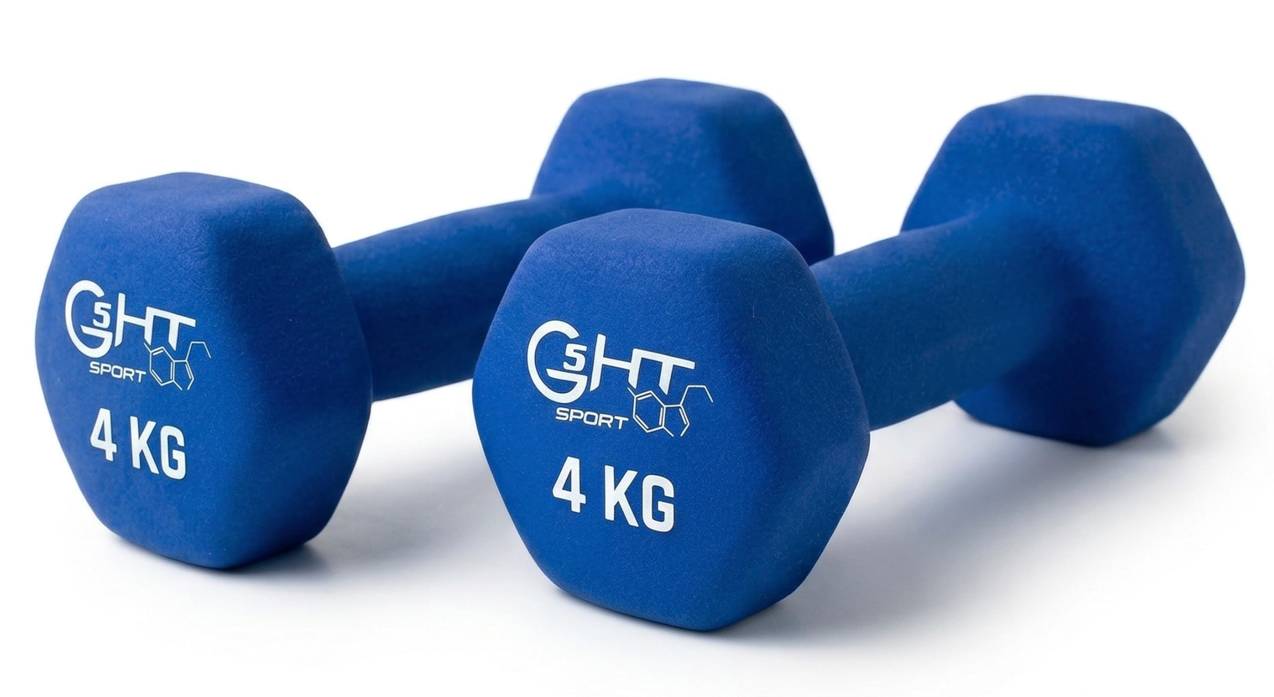 G5 HT SPORT Neoprene Dumbbells for Gym and Home Gym, Non-Slip 0.5 to 6 kg, Pair or Single (2 x 4 kg)