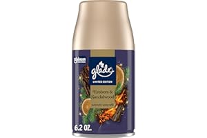 Glade Automatic Spray Refill, Embers & Sandalwood, Scented Air Freshener for Home and Bathroom, 6.2 Oz