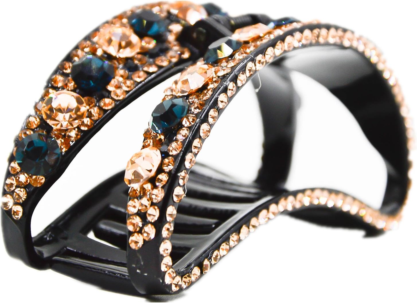 Fancyin New arrival Luxury 3.6" Crystal colorful rhinestones hair claw clip for women