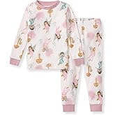 Burt's Bees Baby Girls' Pajamas, 2-Piece Long Sleeve Tee and Pants Organic Cotton PJ Set