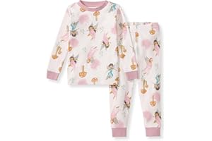Burt's Bees Baby Girls' Pajamas, 2-Piece Long Sleeve Tee and Pants Organic Cotton PJ Set