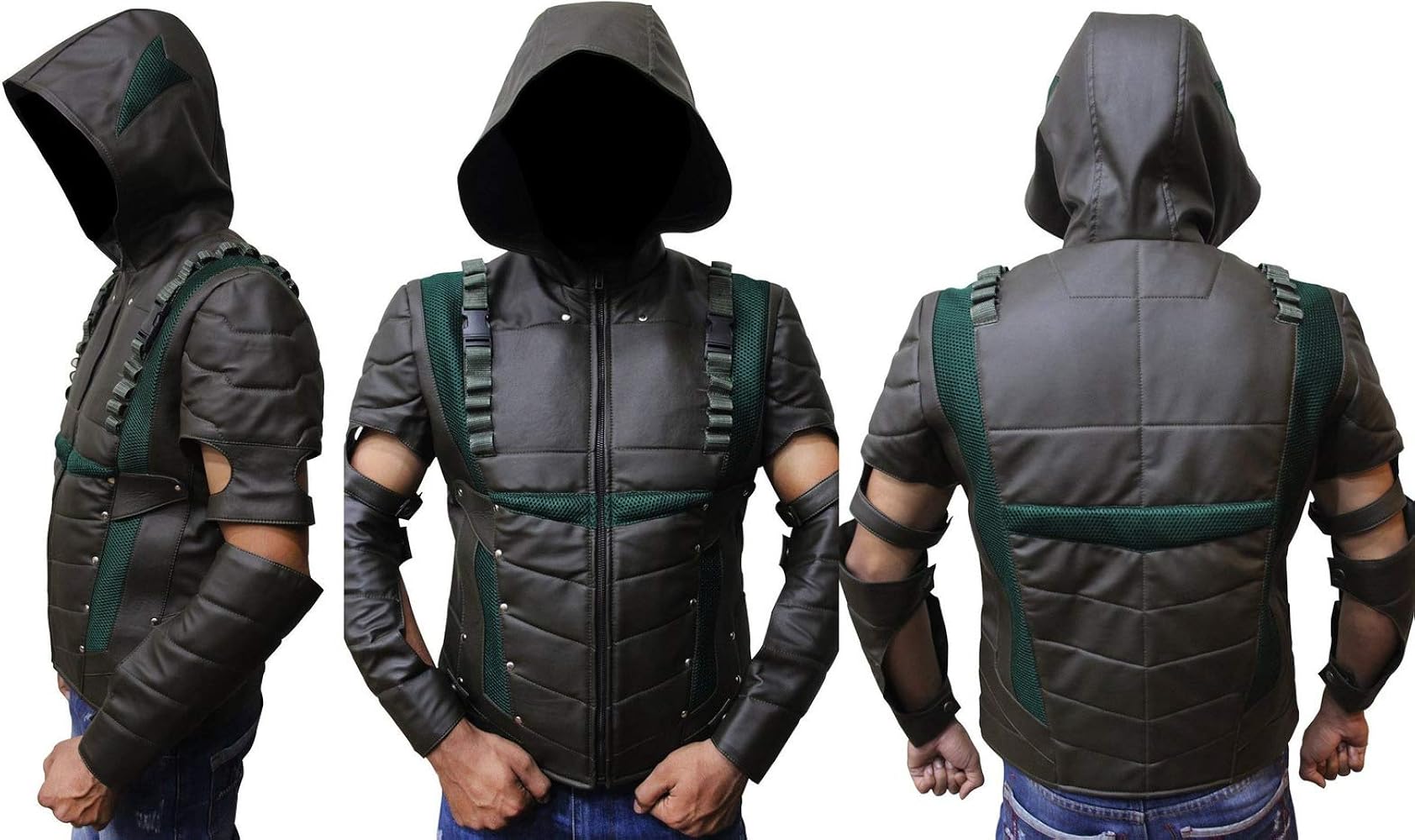 green arrow sleeveless hoodie