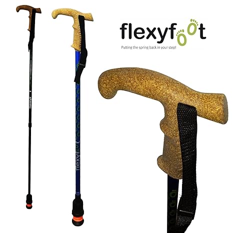 sterben Flexyfoot Städtische Teleskop zu Fuß / Wanderstock (Schwarz)