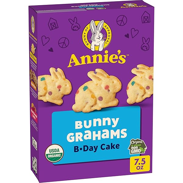 ANNIE’S ORGANIC BIRTHDAY CAKE BUNNY GRAHAM KIDS SNACKS, 7.5 OZ