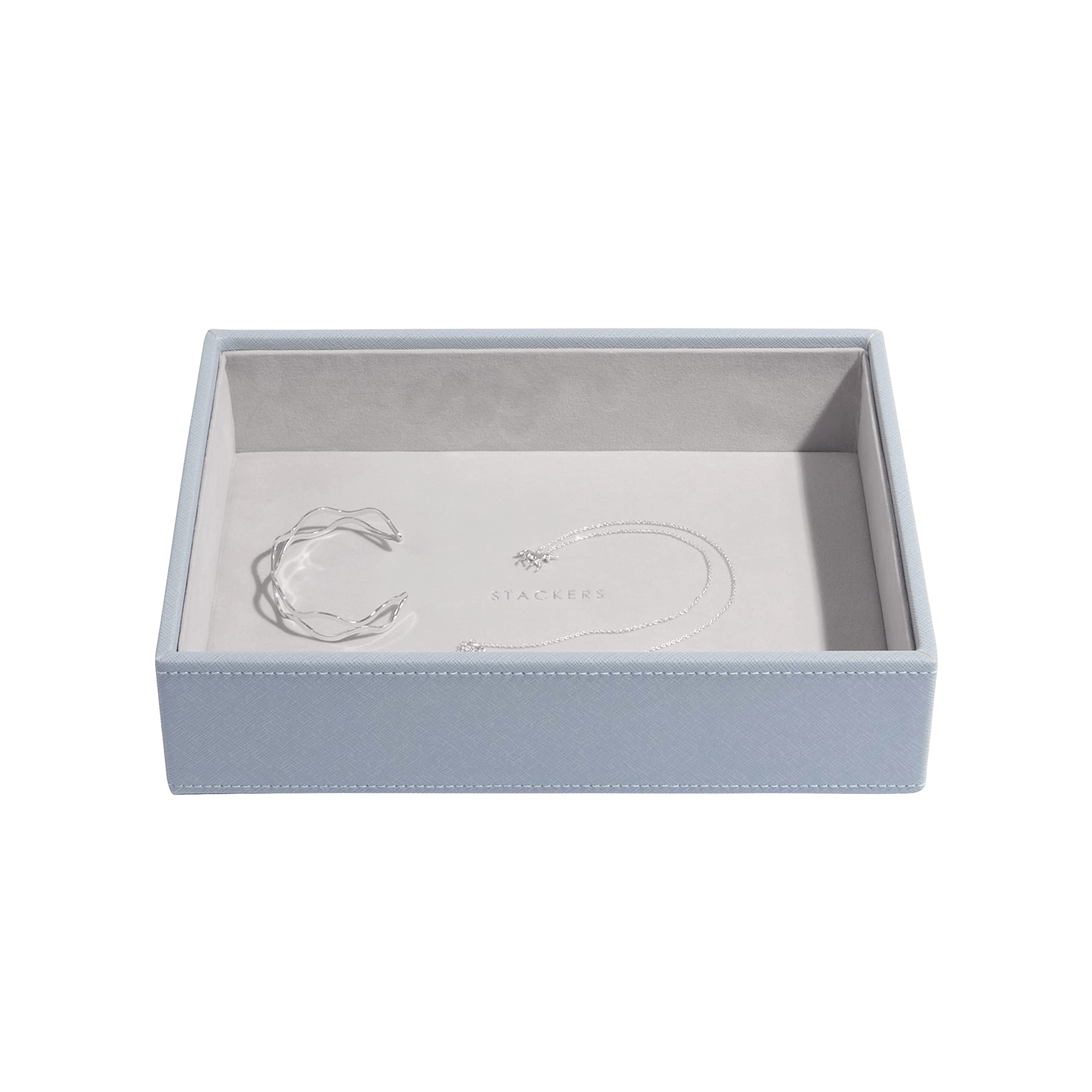 Stackers Dusky Blue Classic Medium Jewellery Box Chunky Jewellery Layer