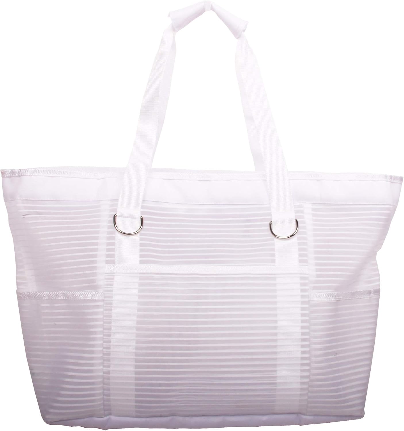 Large Mesh Big Swim Tote Bags with Zipper Market Grocery Picnic Pool
