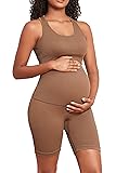 Women's Maternity 2 Piece Outfit Set - Bra & Shorts