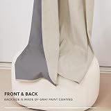 Deconovo Full Blackout Curtains Thermal Insulated 52x90 Inch Pair Linen view 5