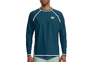 Willit Men's Rash Guard Swim Shirts SPF Water Sun Shirt Long Sleeve UPF 50+ UV Protection Loose Fit Quick Dry