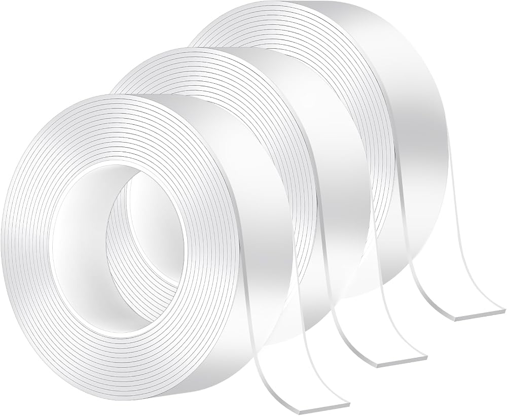 MOKANI Nano Double Sided Tape 3 Rolls 5M 2cm Reusable Transparent Gel