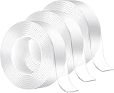 MOKANI Nano Double Sided Tape 3 Rolls 5M 2cm Reusable Transparent Gel