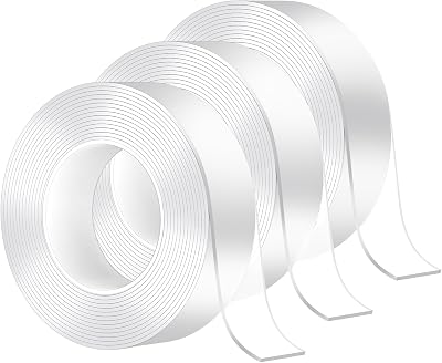 MOKANI Nano Double Sided Tape 3 Rolls 5M 2cm Reusable Transparent Gel