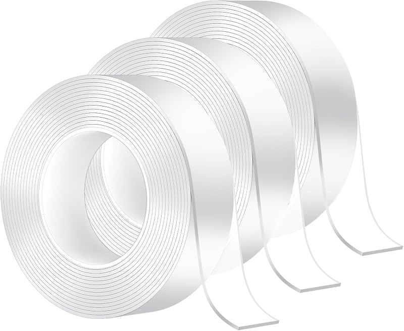 MOKANI Nano Double Sided Tape 3 Rolls 5M 2cm Reusable Transparent Gel