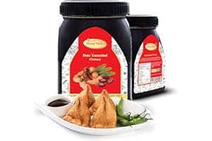 FARM TO KITCHEN ANAAJ VALLEY Anaaj Valley Pure Tamarind and Date Chutney - Premium Spicy ilmi Chutney - Used with Chicken, Sandwich, Salad - NON-GMO, Vegan, Gluten Free, All Natural Sweet and Sour Tamarind Date Sauce, 350 Gr