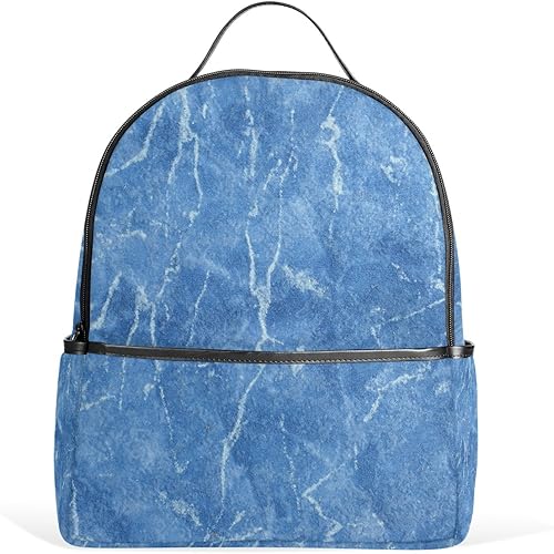Amazon バララ La Rose リュックサック 高校生 中学生 通学 通勤 かわいい 青い ブルー 大理石模様 絵柄 リュック レディース おしゃれ 大容量 軽量 子供 キャンバス バック 旅行 カジュアル デイパック La Rose バララ リュックサック