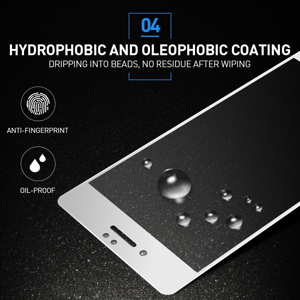 iPhone 8 Plus 7 Plus Screen Protector, WengTech 3D Curved 9H Hardness Bubble Free Anti-Scratch Touch Sensitive Tempered Glass Screen Protector Film for iPhone 8 Plus iPhone 7 Plus 5.5 inch (White, 2 Pack)