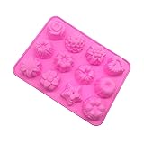 Flower Silicone Soap Mold 12-Cavity, Flower Rose