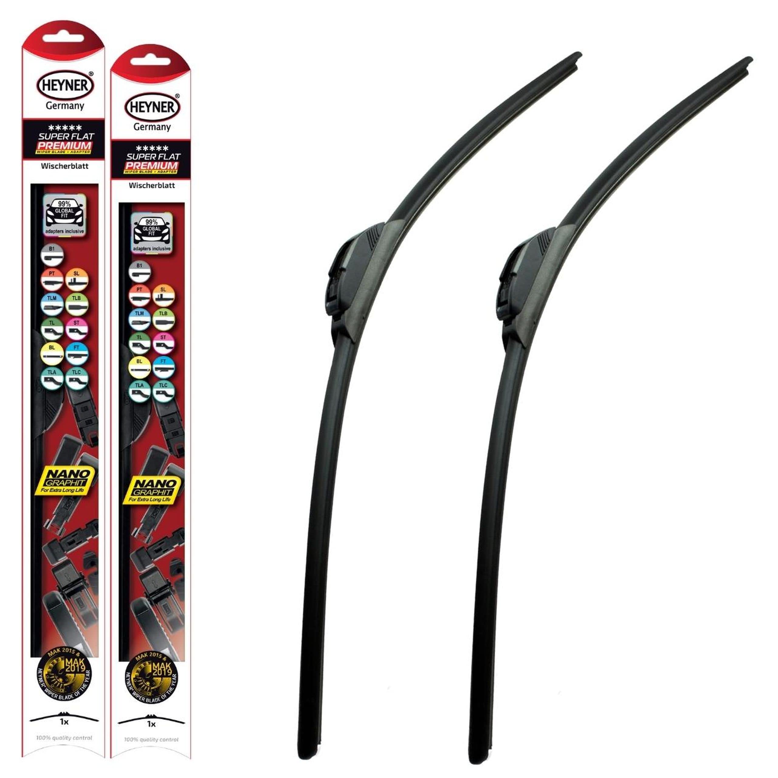 HEYNER SUPER FLAT premium windscreen wiper blades 24"16" [MULTI] HSF2416MULTI …