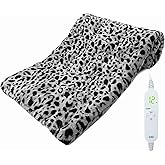 Heating Pad for Back Pain and Cramps Relief, Ultra Soft Microplush Heating Pad with 12 Heat Setting, Moist Heat Function and 1-24H Auto Shut Off, Stay on Function,12” x 24” Hot Heated Pad (Grey)