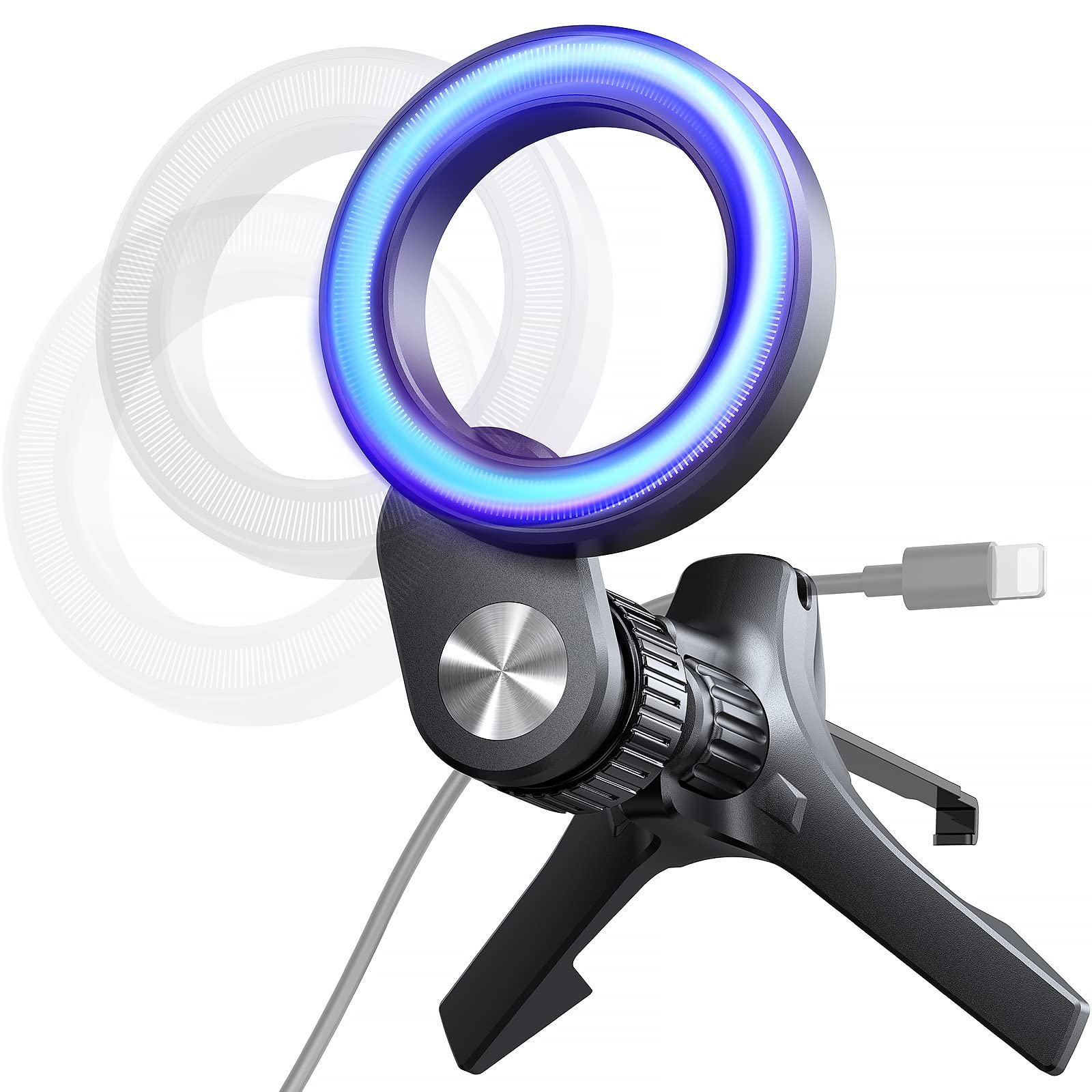 APPS2Car Car Phone Holder for Magsafe Car Mount [Round Vent Available] Magnetic Phone Car Mount Hand Free iPhone Car Holder [Non-Blocking & 360° Rotation] Phone Holder for iPhone 14 13 12 Pro Max