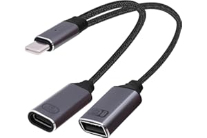 YARCHONN USB Type-C OTG Splitter Y Cable 2 in 1 Type-C to USB OTG Cable and 100W PD Fast Charging Adapter for Phone Laptop