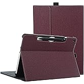 Forubar Tablet Case for 2025 New Microsoft Surface Pro 1st Edition 12-inch, PU Leather & Hard Shell Laptop Protective Cover with Multi-Angle Built-in Kickstand & Pen Holder (Wine Red)