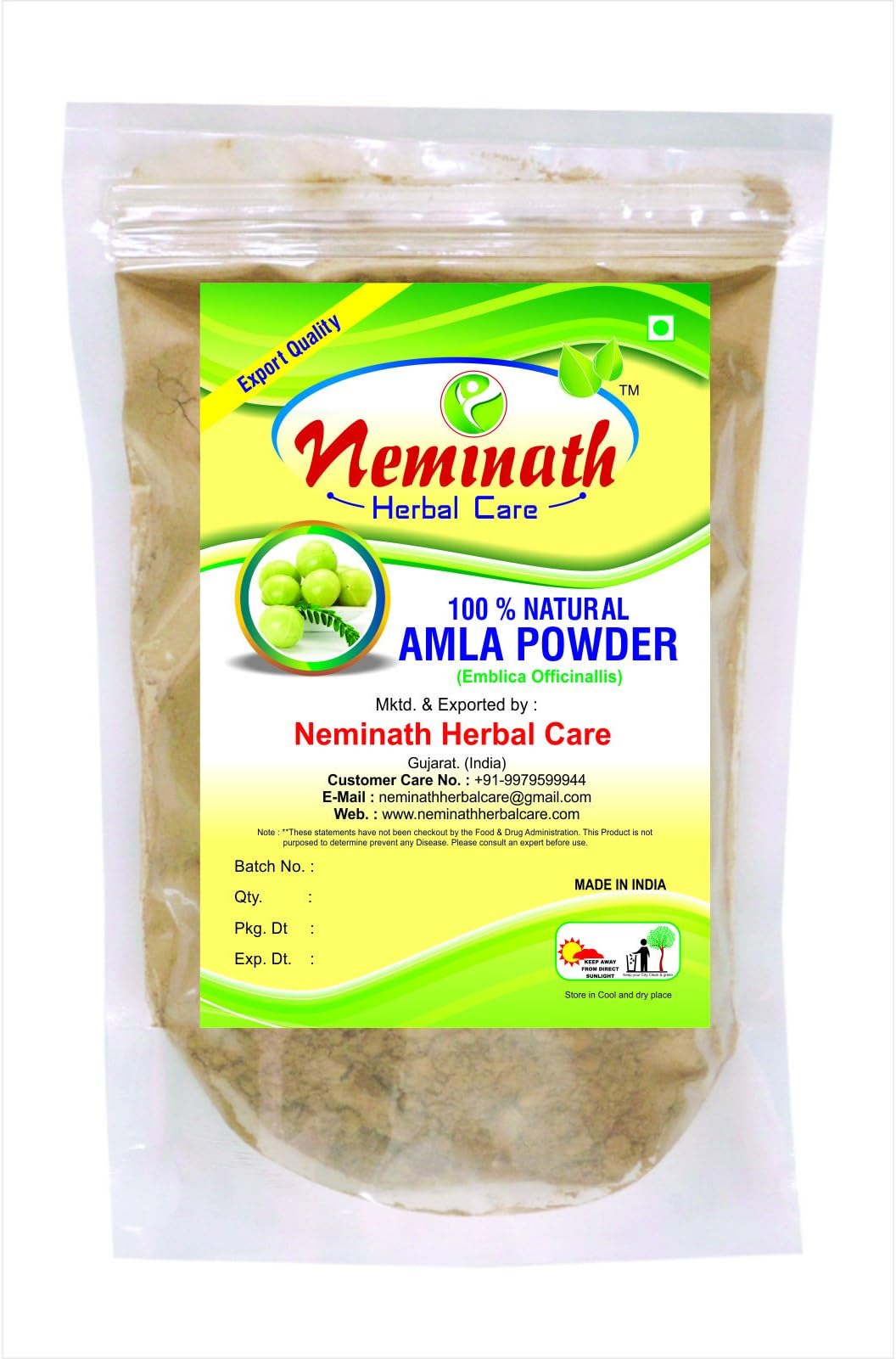 USDA Organic Indian Gooseberry Powder 100% Pure & Unrefined (1/2 lb /8 Ounce/227 Grams) Amla Powder/Introductory