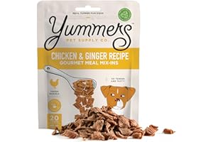Yummers Premium Chicken & Ginger Meal Mix-Ins, 5 oz - Flavor Dog Food Topper for Dry Food - Add Ins, Meal Toppers, Treat Mix - Freeze-Dried for Maximum Flavor - All-Natural & Free of Preservatives